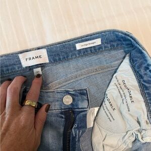 Frame Denim Women's Sky Blue Straight Leg Jeans